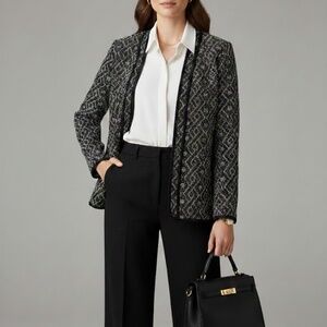H&M Black and White Geometric Jacket